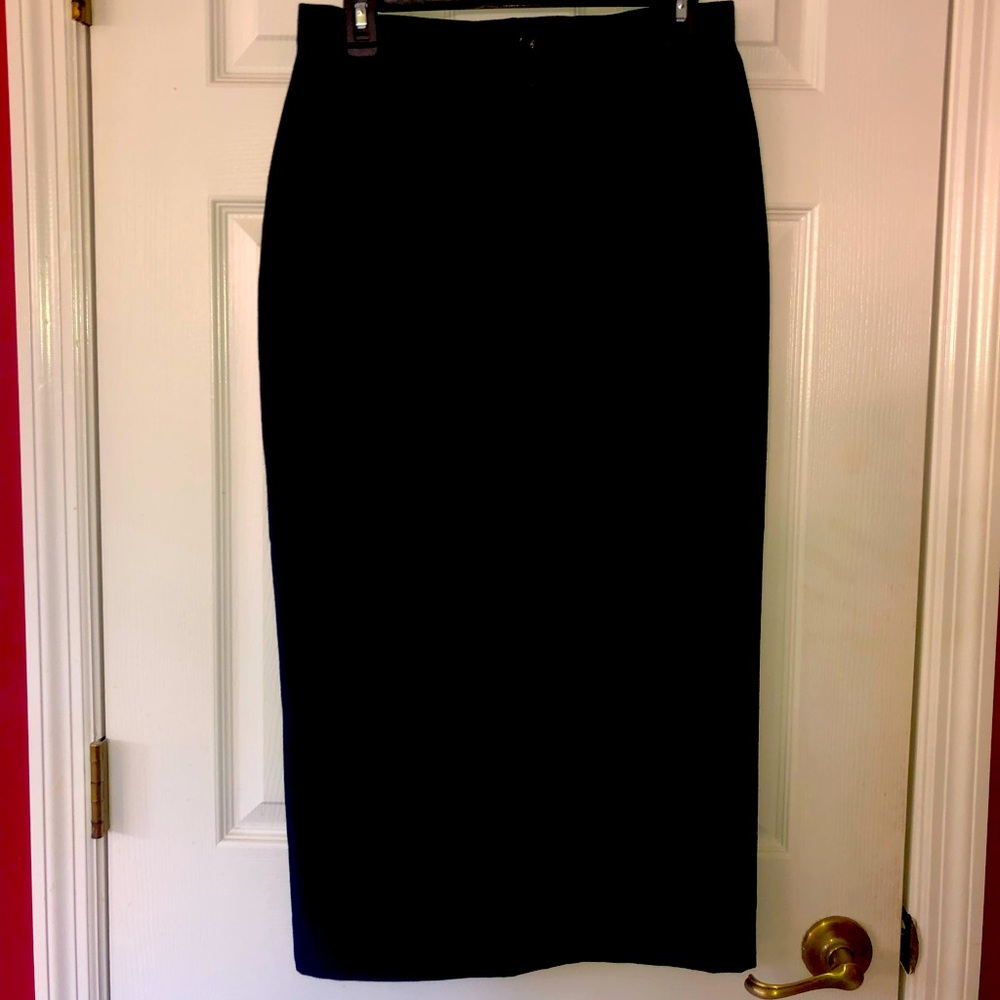 Long elegant navy blue skirt